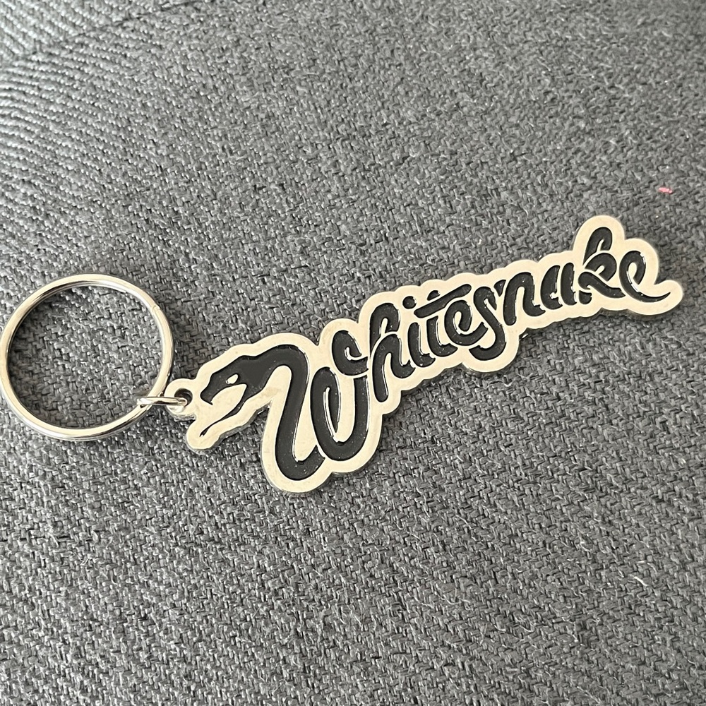 Whitesnake Silver Keychain